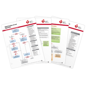 2025 AHA ACLS Emergency Crash Cart Cards (Set of 4)