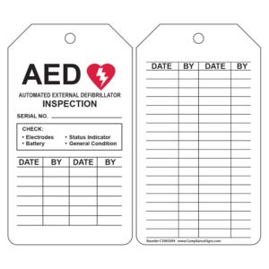 AED Inspection Tag