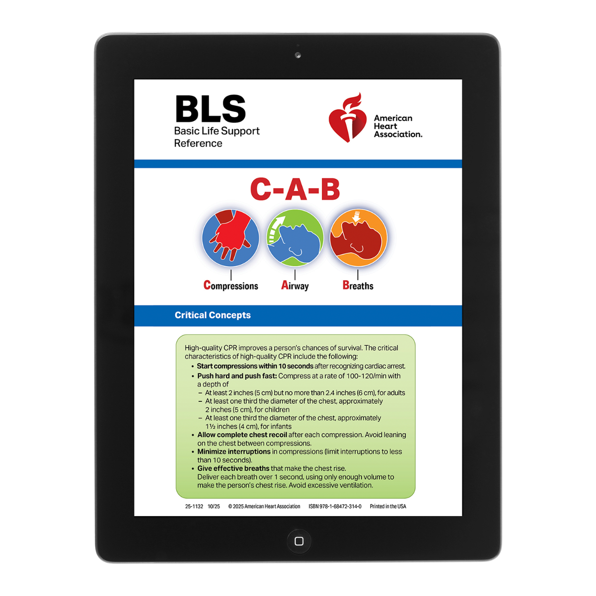 2025 AHA BLS Digital Reference Card