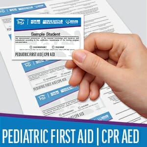 HSI Pediatric Combo Pediatric First Aid | CPR AED Print Certification Card - Sheet of 5 (2020)