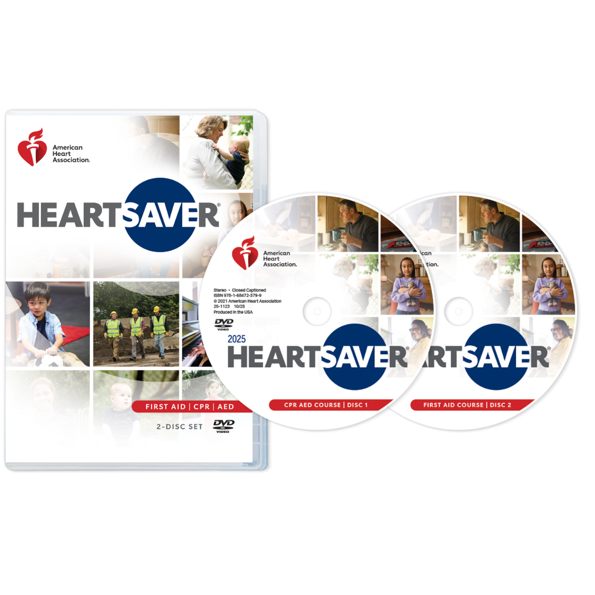 2025 AHA Heartsaver® First Aid CPR AED Course DVD Set