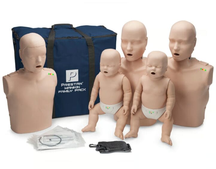 PRESTAN Professional Medium Skin Jaw Thrust Family Pack with CPR Monitor